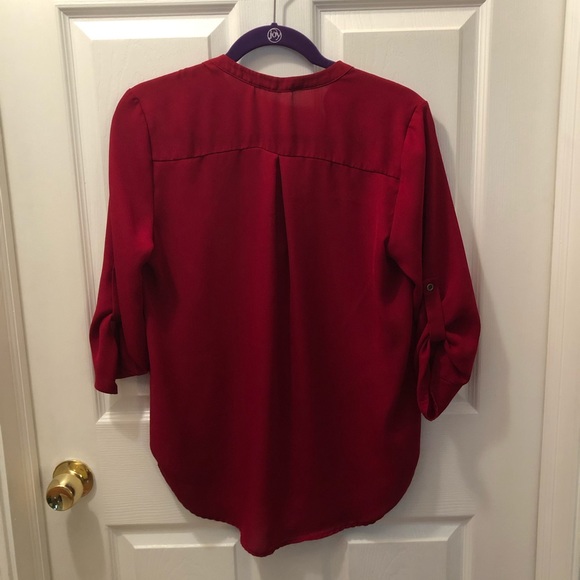 Red work blouse - Picture 2 of 3